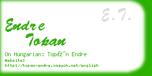 endre topan business card